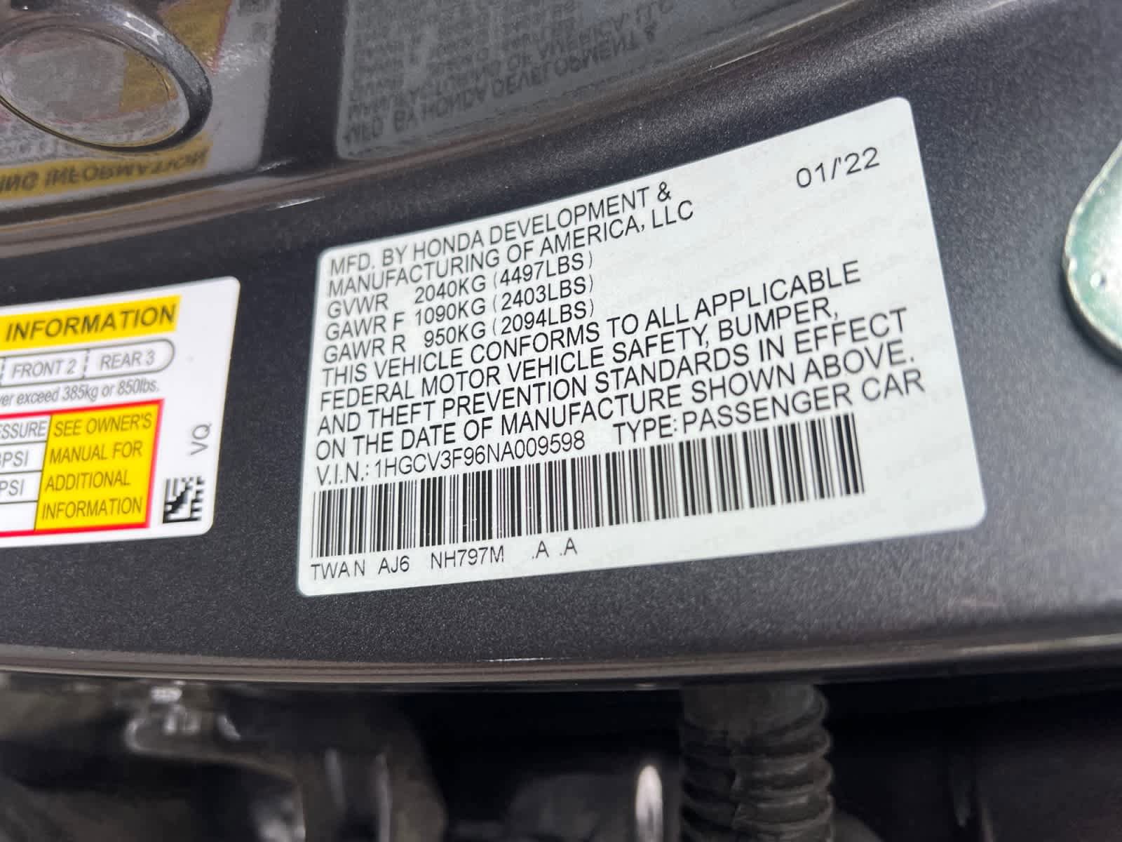 Used 2022 Honda Accord Touring image 17