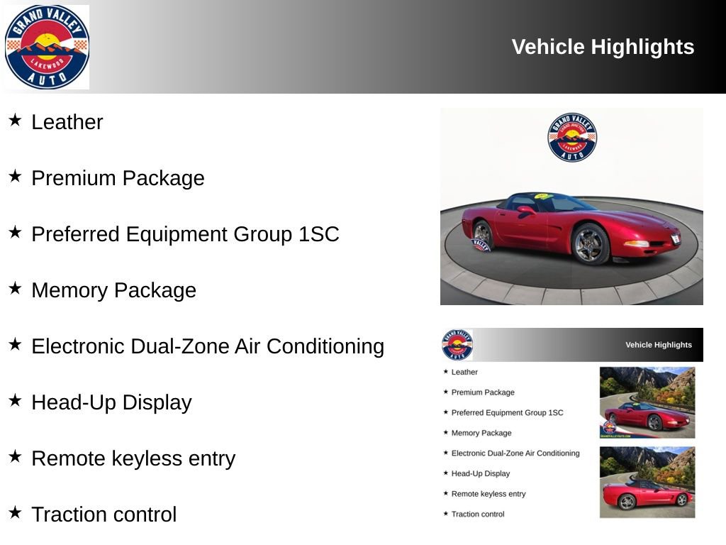 Used 2002 Chevrolet Corvette Convertible w/ Preferred Equipment Group2 image 2