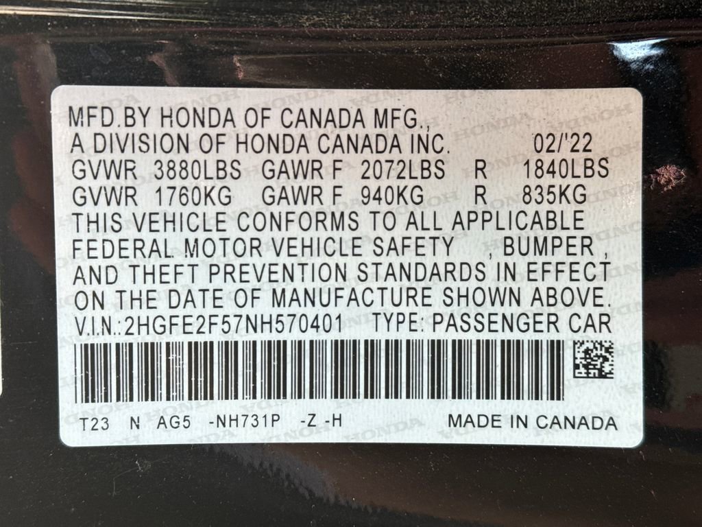 Used 2022 Honda Civic Sport image 31