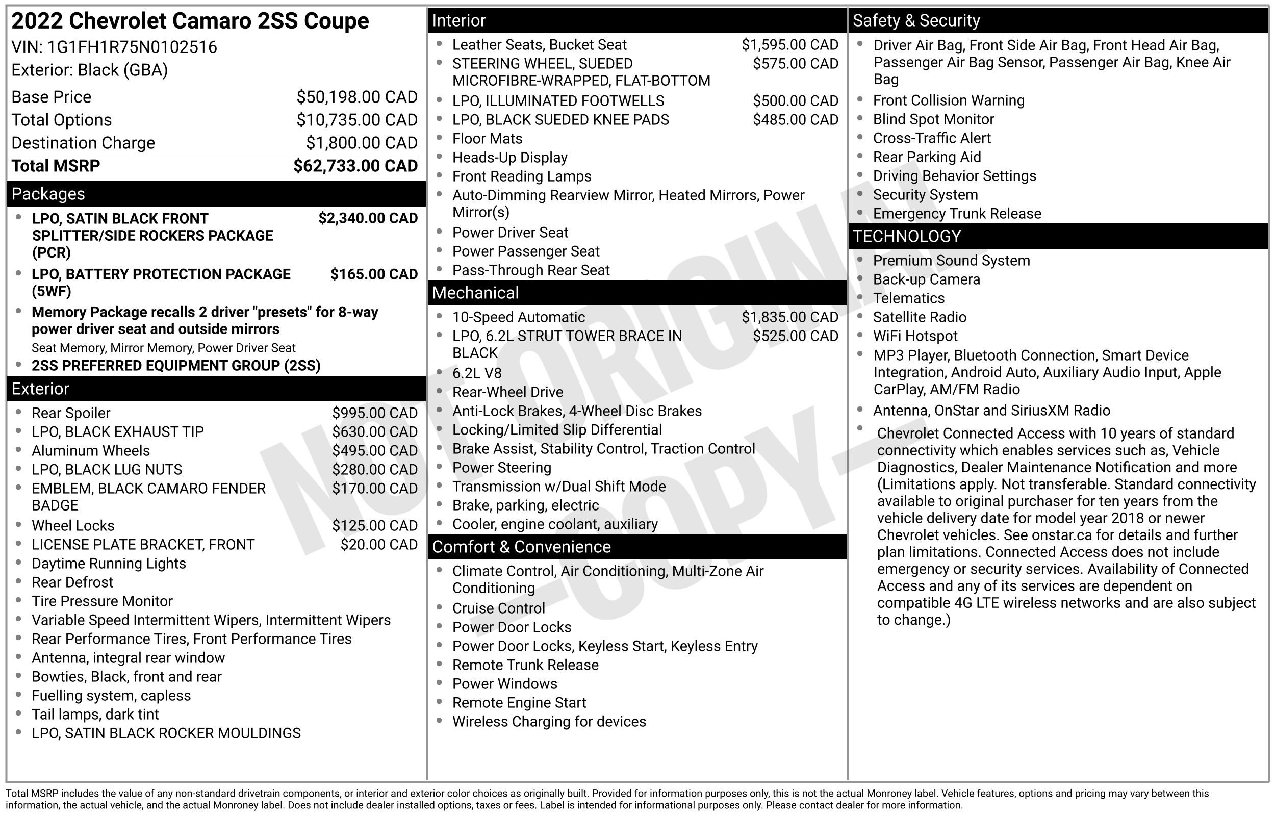 Used 2022 Chevrolet Camaro SS RWD image 2