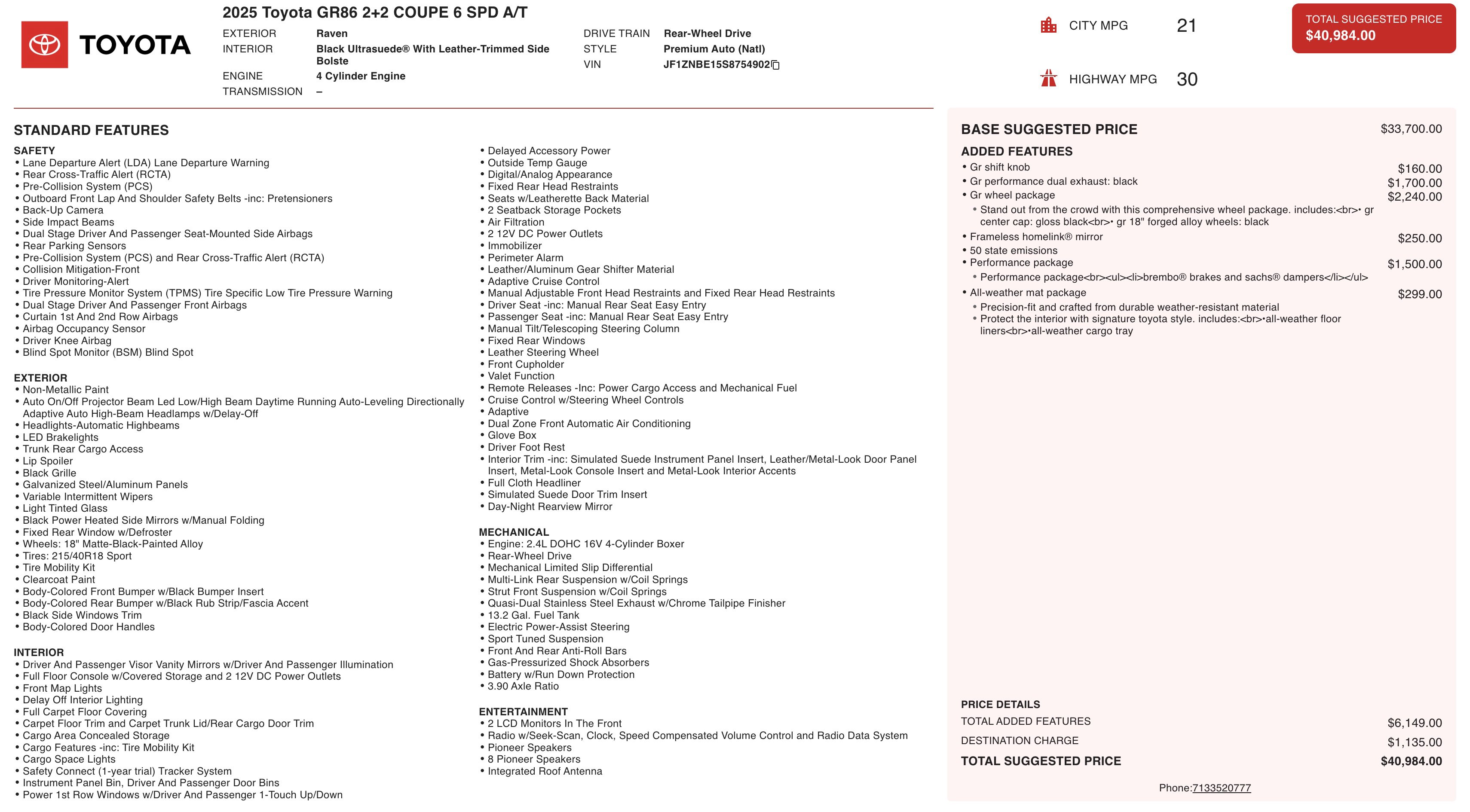 Used 2025 Toyota GR86 Premium w/ GR Wheel Package (TMS image 5