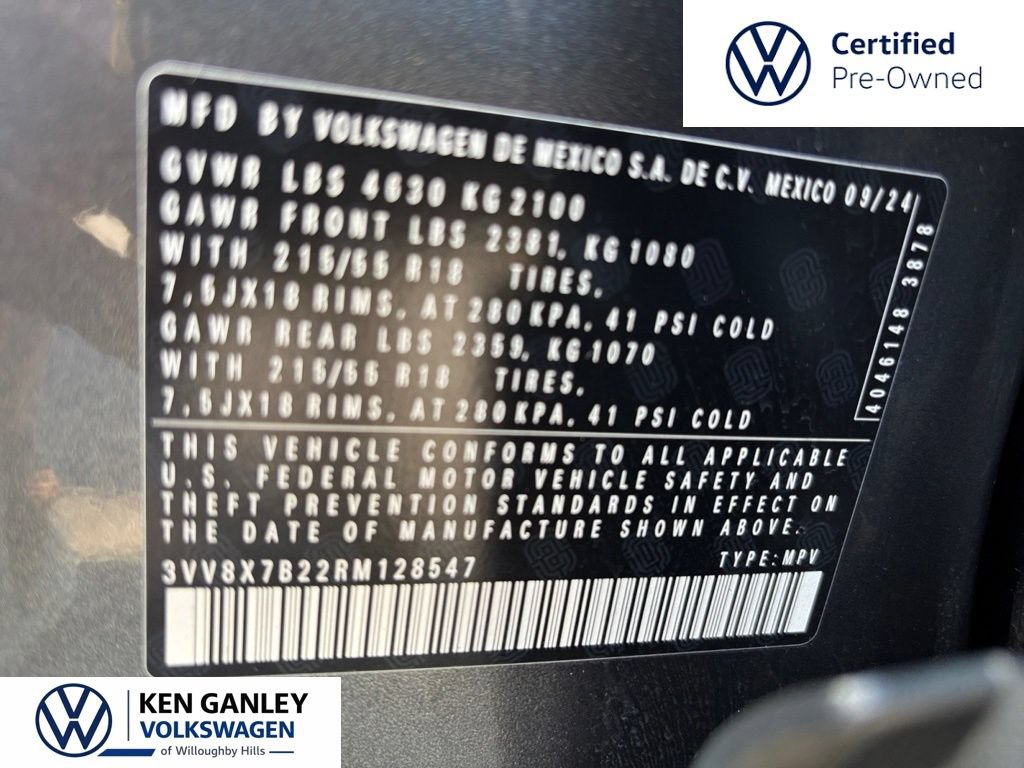 Certified 2024 Volkswagen Taos S AWD/4WD image 11