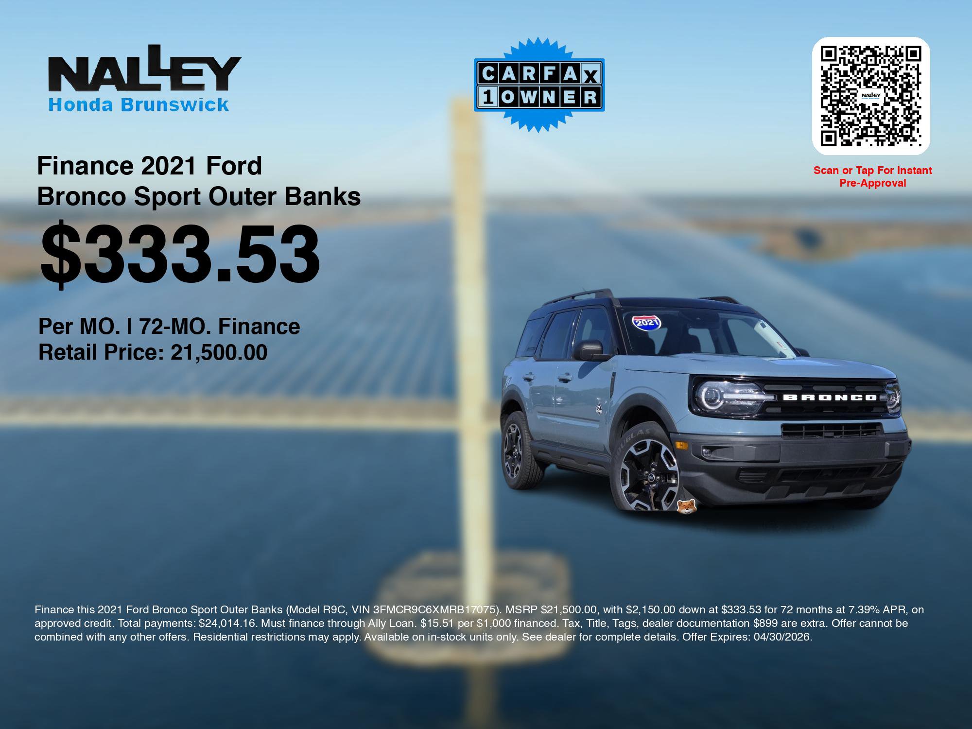 Used 2021 Ford Bronco Sport Outer Banks image 3