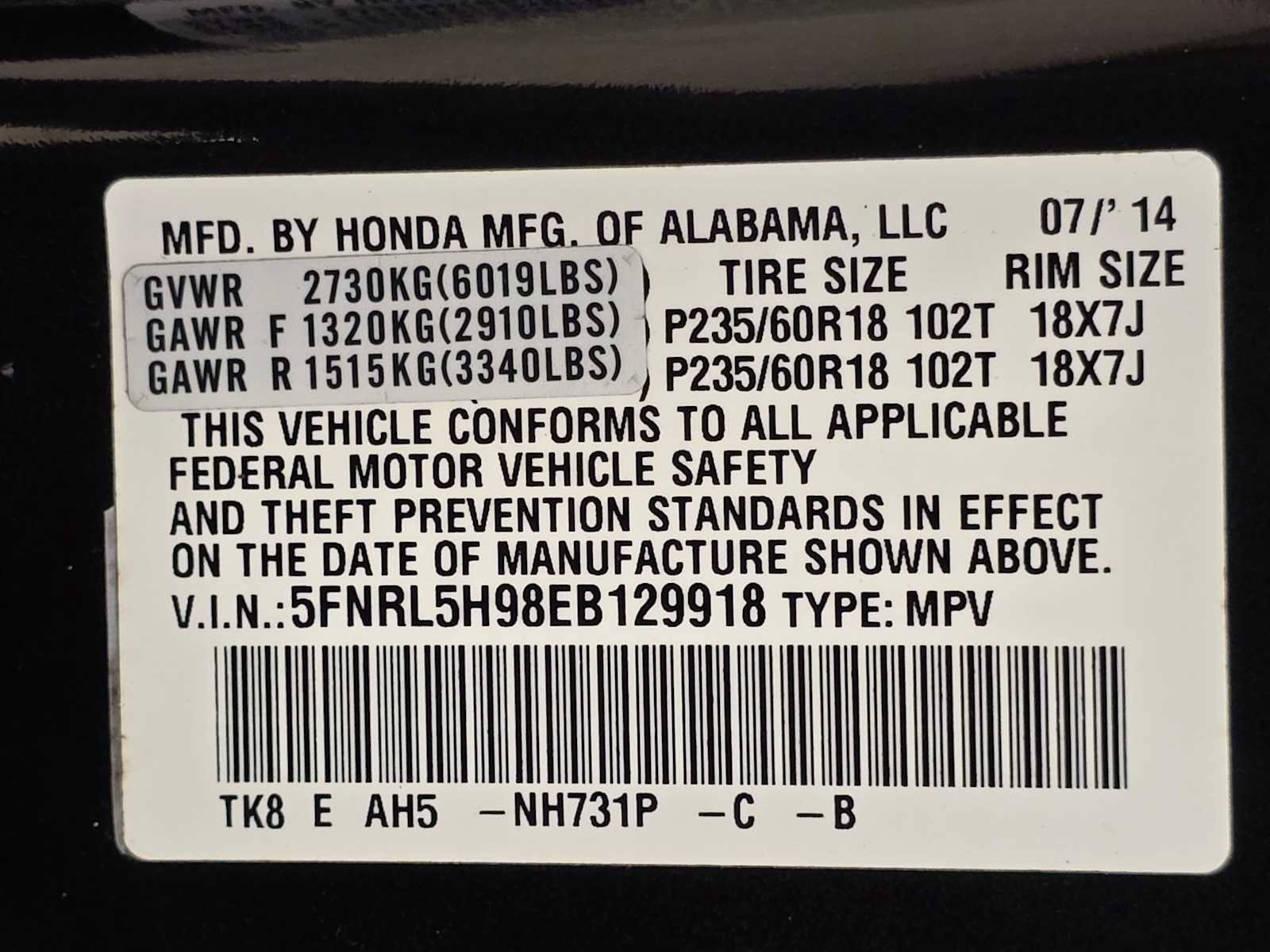Used 2014 Honda Odyssey Touring image 32