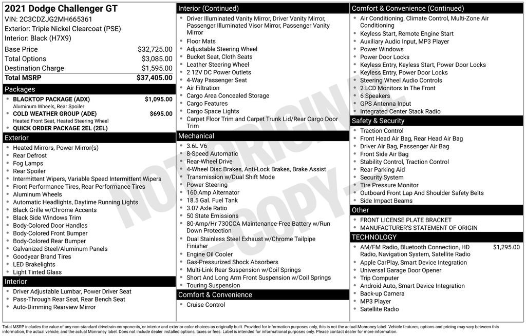 Used 2021 Dodge Challenger GT w/ Blacktop Package image 17