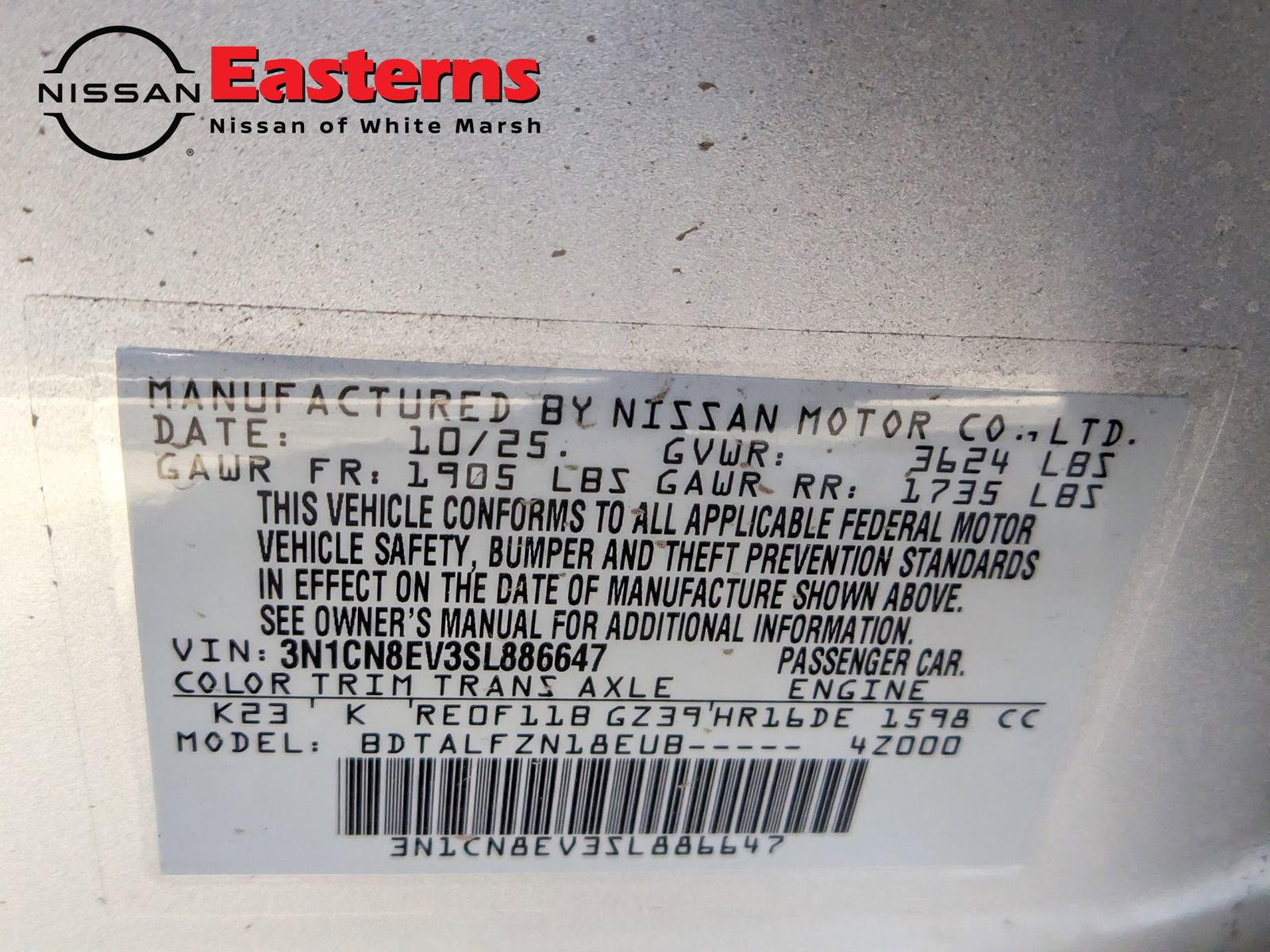 New 2025 Nissan Versa SV w/ Trunk Package image 3