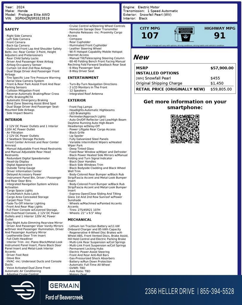 Used 2024 Honda Prologue Elite image 30