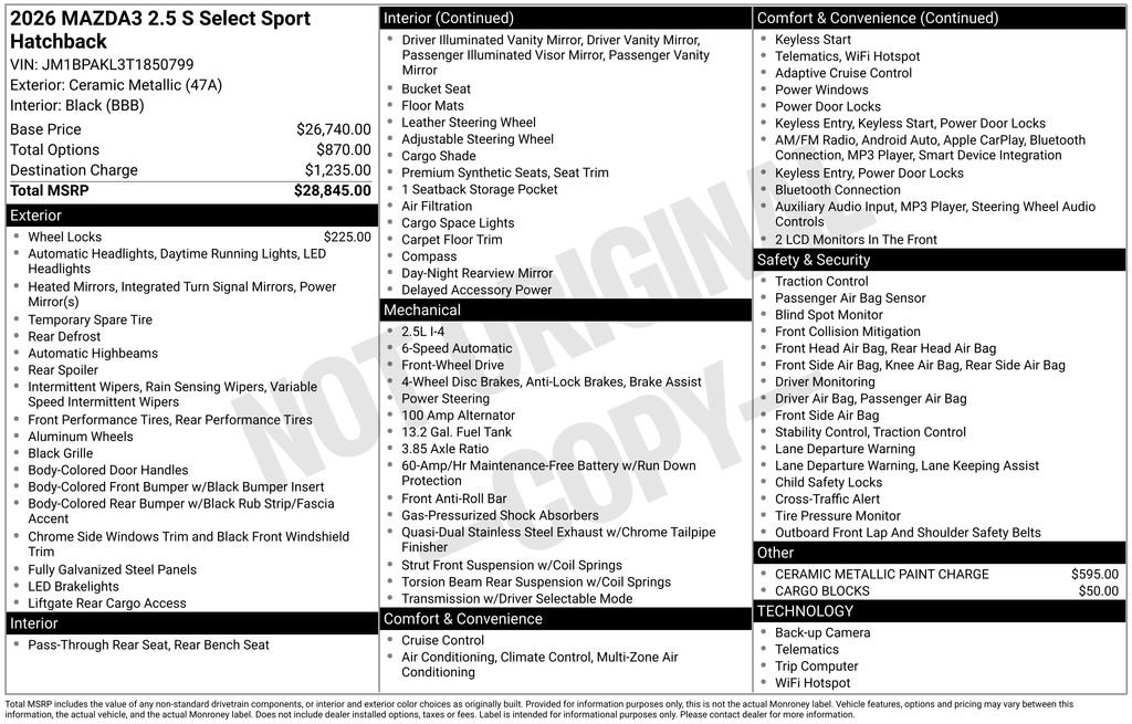 Certified 2026 MAZDA MAZDA3 s Sport FWD image 29