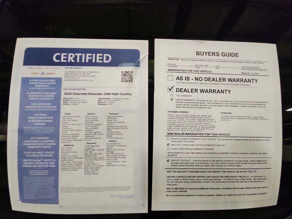 Certified 2025 Chevrolet Silverado 1500 High Country AWD/4WD image 31