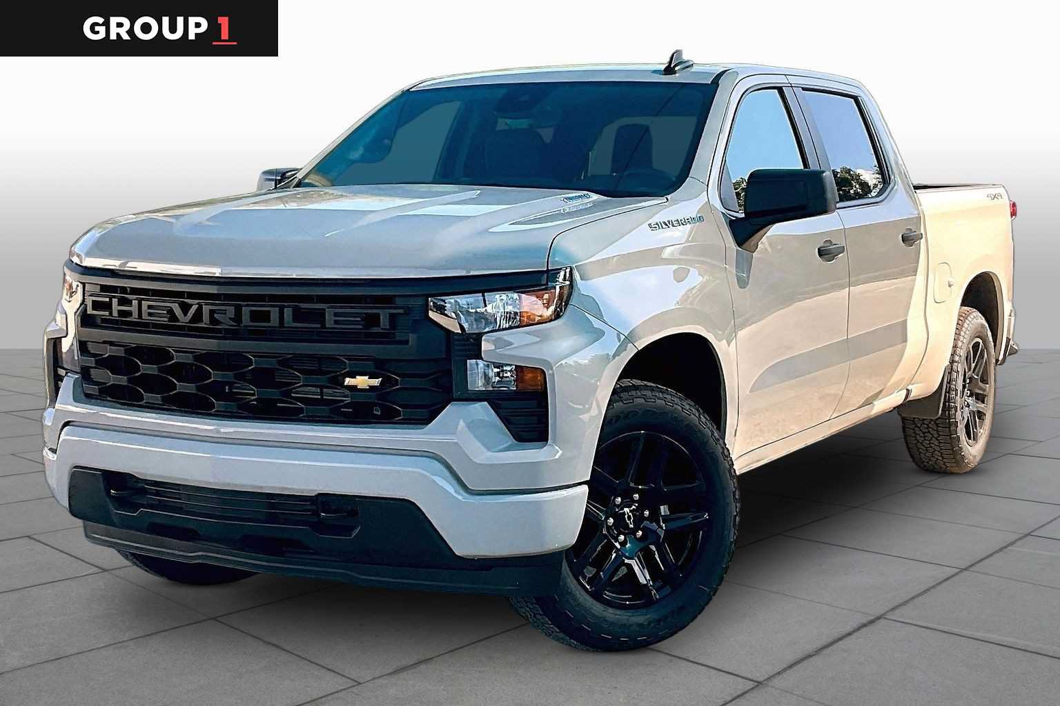 New 2026 Chevrolet Silverado 1500 Custom w/ Turbomax Blackout Package AWD/4WD image 1