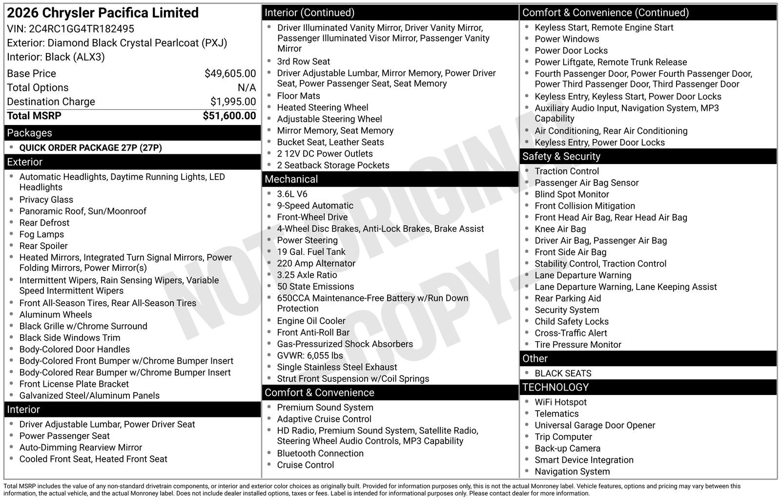 Used 2026 Chrysler Pacifica Limited FWD image 4