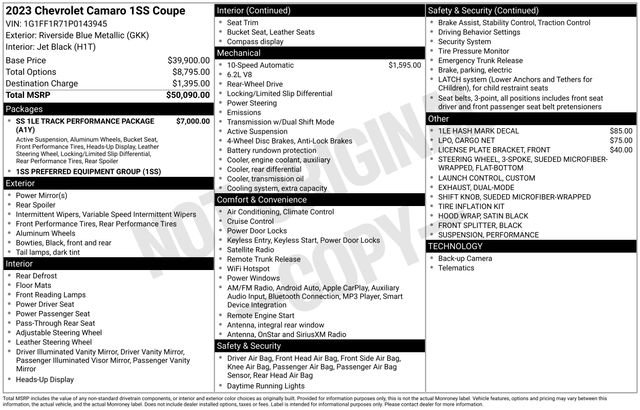 Used 2023 Chevrolet Camaro SS image 33