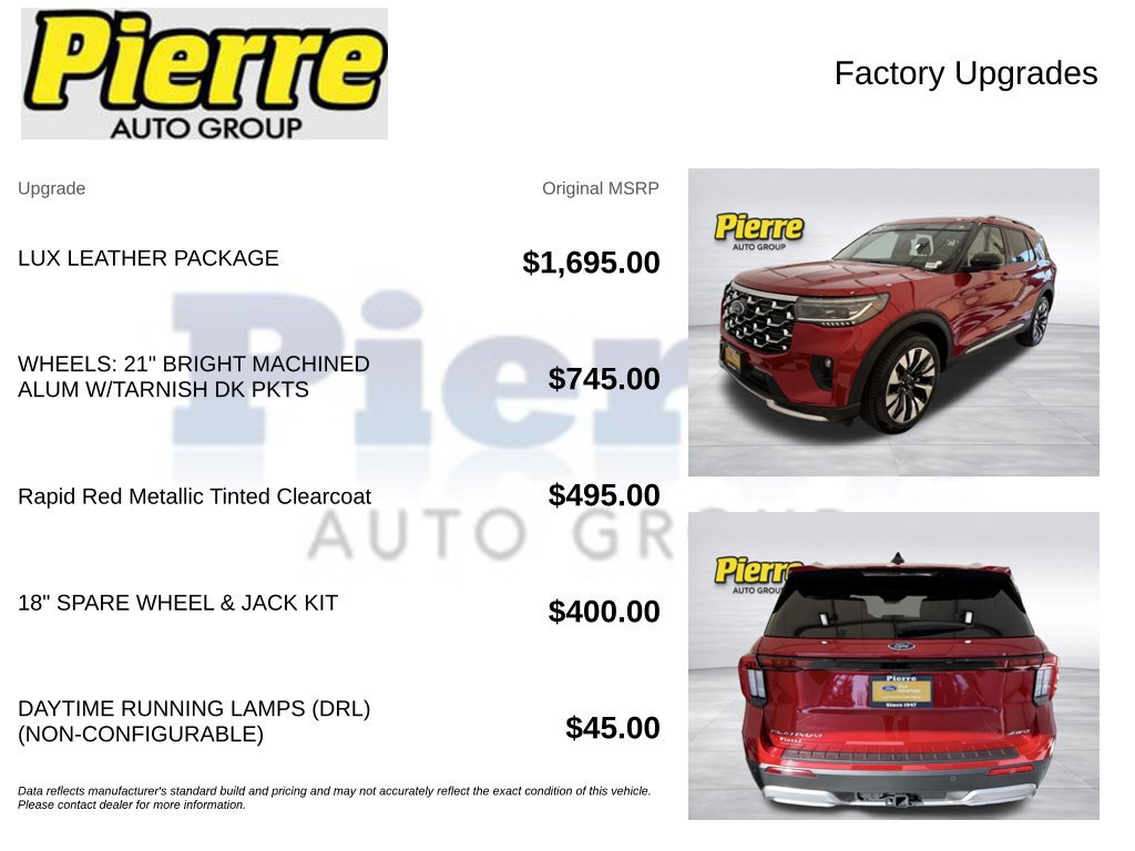 Used 2025 Ford Explorer Platinum w/ LUX Leather Package AWD/4WD image 13
