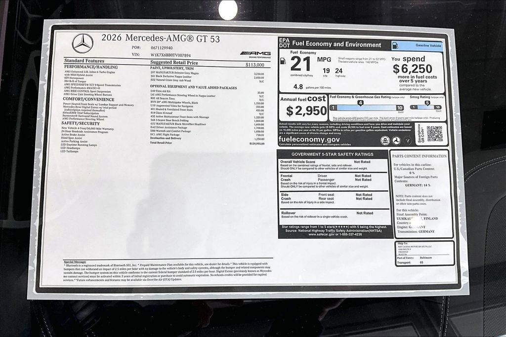 New 2026 Mercedes-Benz AMG GT 53 image 14