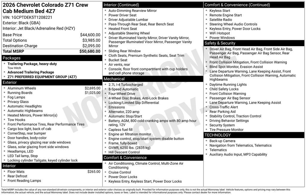 New 2026 Chevrolet Colorado Z71 AWD/4WD image 31