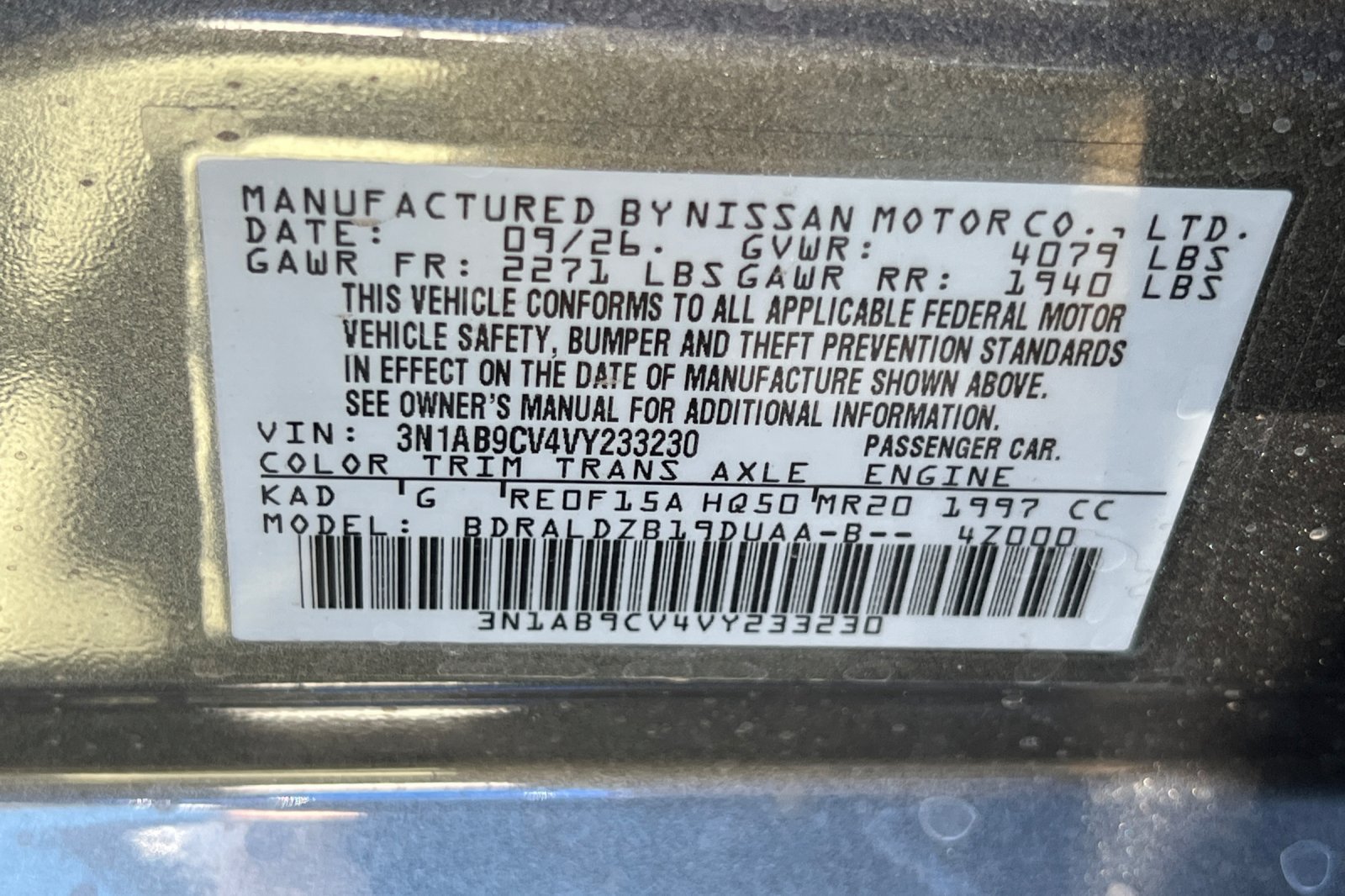 New 2027 Nissan Sentra SV w/ Floor Mat Package FWD image 23