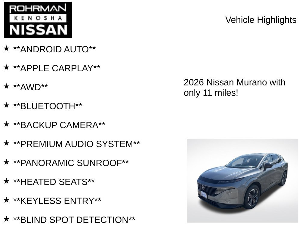 New 2026 Nissan Murano SL AWD/4WD image 8
