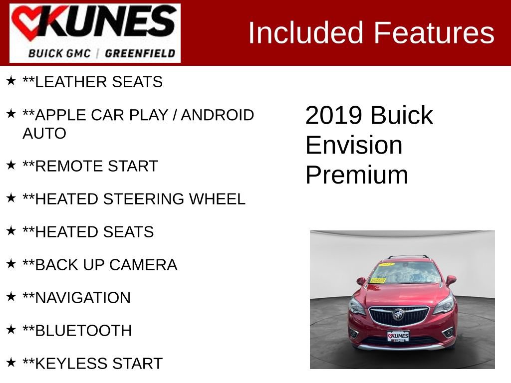 Used 2019 Buick Envision Premium AWD/4WD image 2