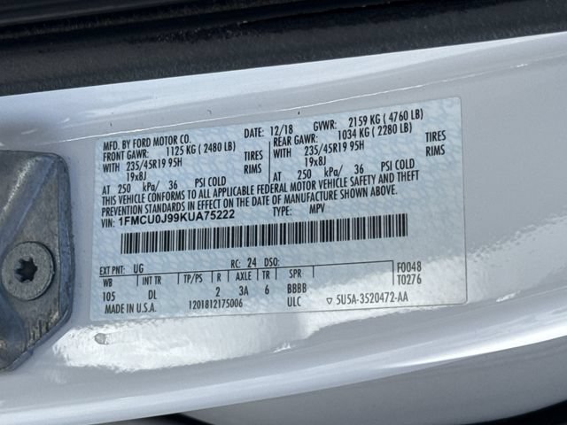 Used 2019 Ford Escape Titanium w/ U0J03 - Titanium Tow Package FWD image 44