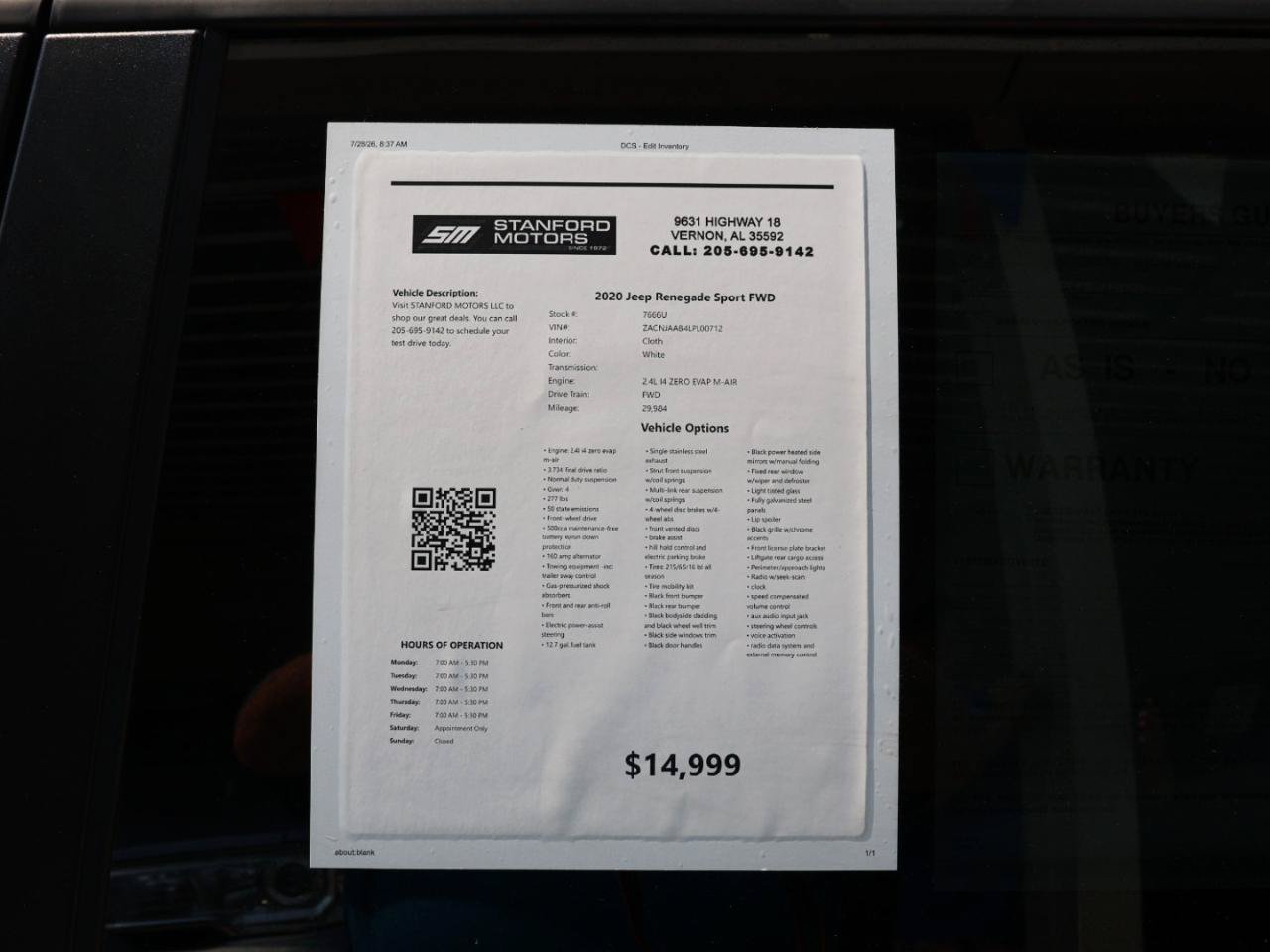 Used 2020 Jeep Renegade Sport FWD image 17