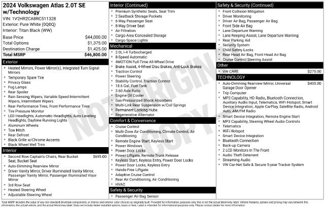 Certified 2024 Volkswagen Atlas SE AWD/4WD image 28