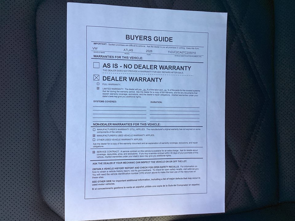 Certified 2026 Volkswagen Atlas Cross Sport SE w/ Panoramic Sunroof Package FWD image 33