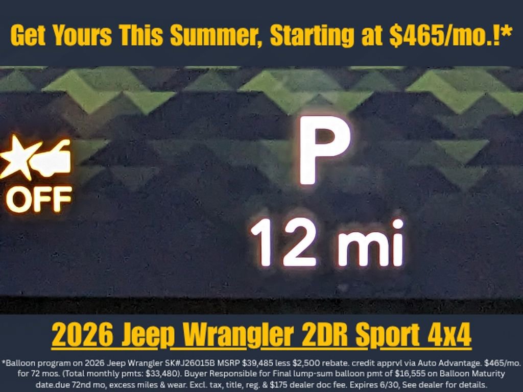 New 2026 Jeep Wrangler Sport AWD/4WD image 16