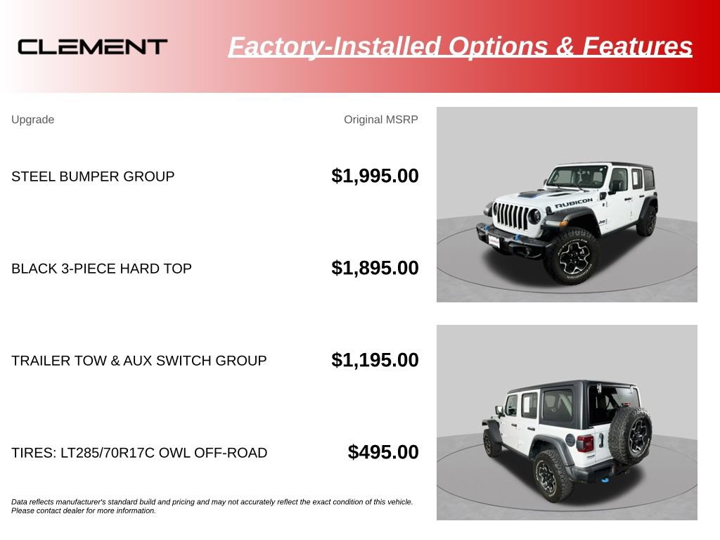 Used 2023 Jeep Wrangler Unlimited Rubicon 4xe w/ Steel Bumper Group AWD/4WD image 16