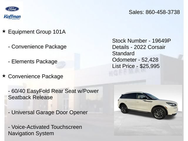 Used 2022 Lincoln Corsair AWD w/ Equipment Group 101A image 5