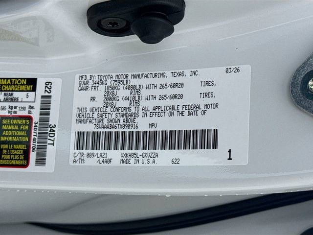 New 2026 Toyota Sequoia Platinum AWD/4WD image 33