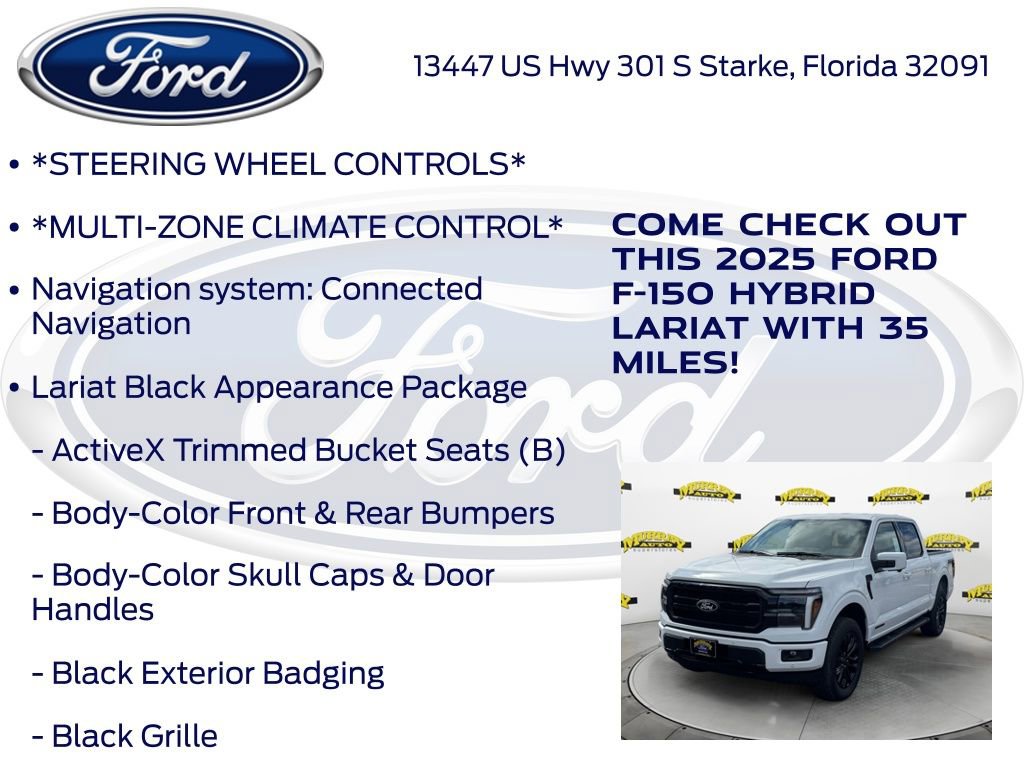 New 2025 Ford F150 Lariat w/ Equipment Group 501A Mid image 15