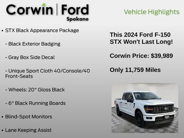 Used 2024 Ford F150 STX w/ STX Black Appearance Package image 7