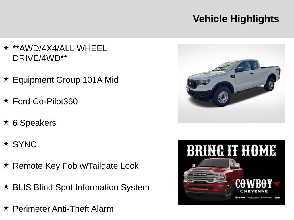 Used 2020 Ford Ranger XL w/ Equipment Group 101A Mid AWD/4WD image 2