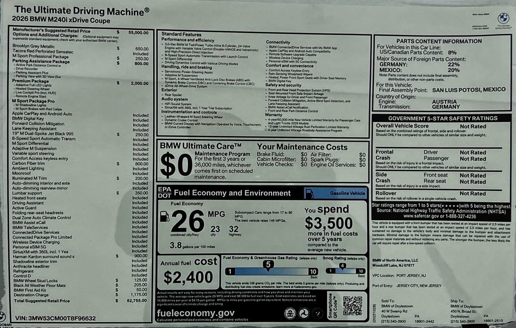 New 2026 BMW M240i xDrive Coupe w/ Premium Package image 17