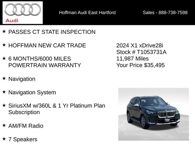 Used 2024 BMW X1 xDrive28i w/ Technology Package image 18