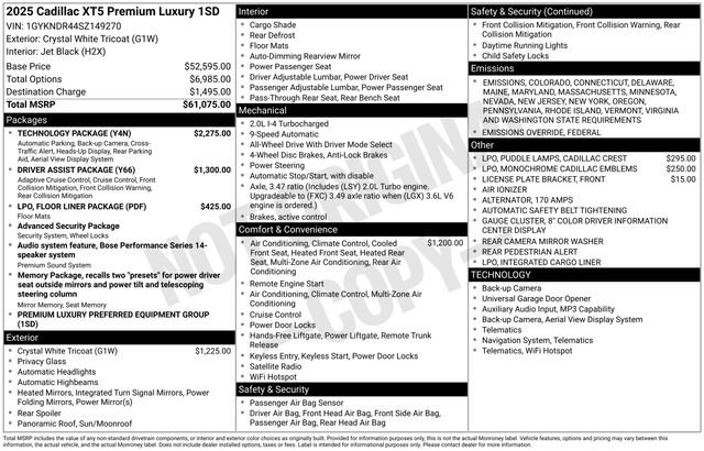 New 2025 Cadillac XT5 Premium Luxury w/ Technology Package video 2