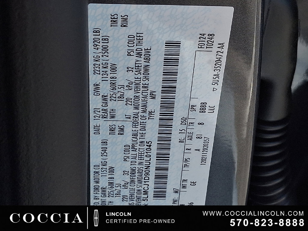 Used 2022 Lincoln Corsair AWD w/ Equipment Group 101A image 26