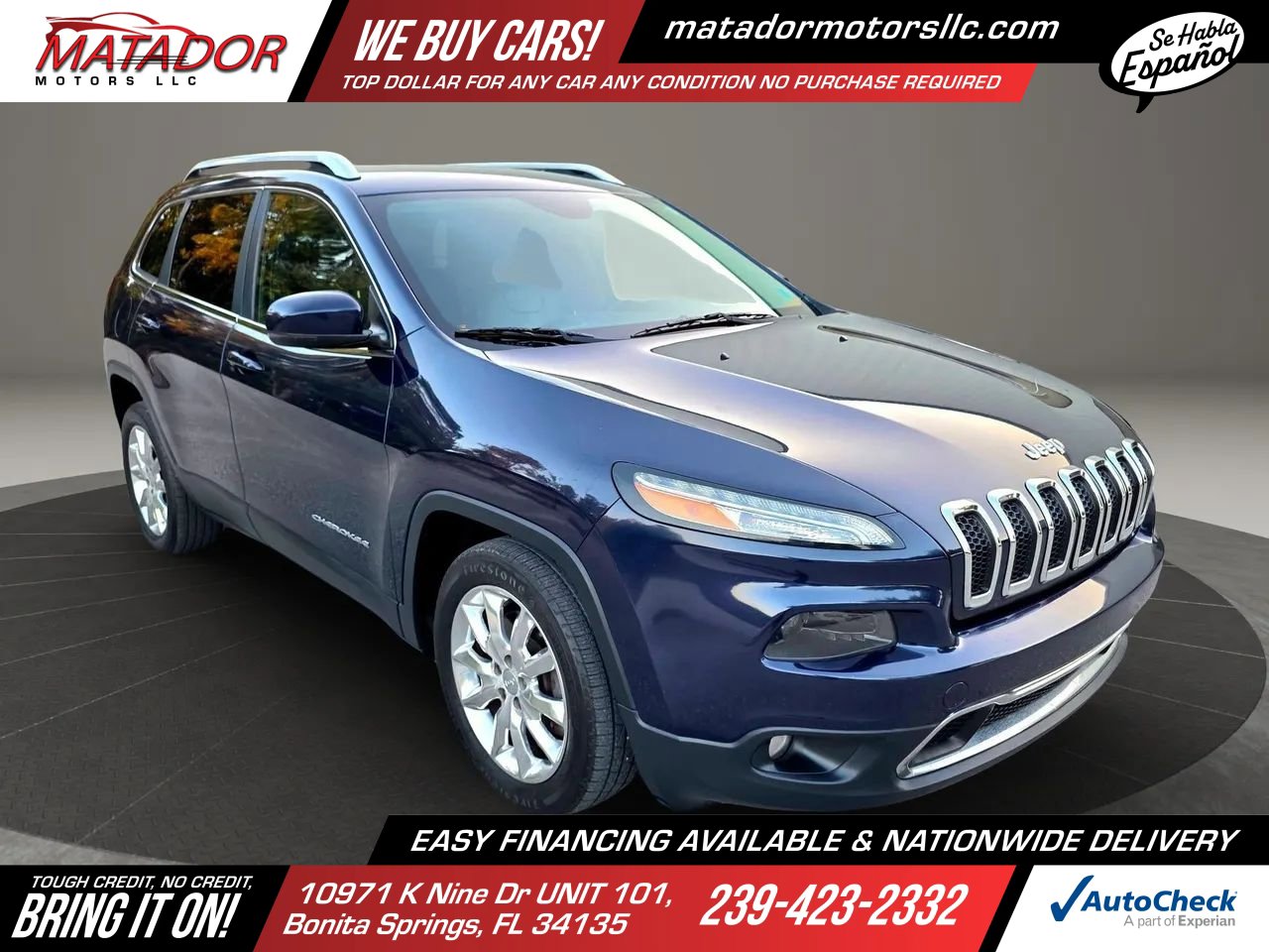 Used 2015 Jeep Cherokee Limited w/ Luxury Group FWD image 3