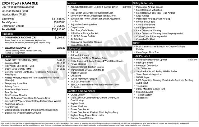 Used 2024 Toyota RAV4 XLE w/ Convenience Package AWD/4WD image 32