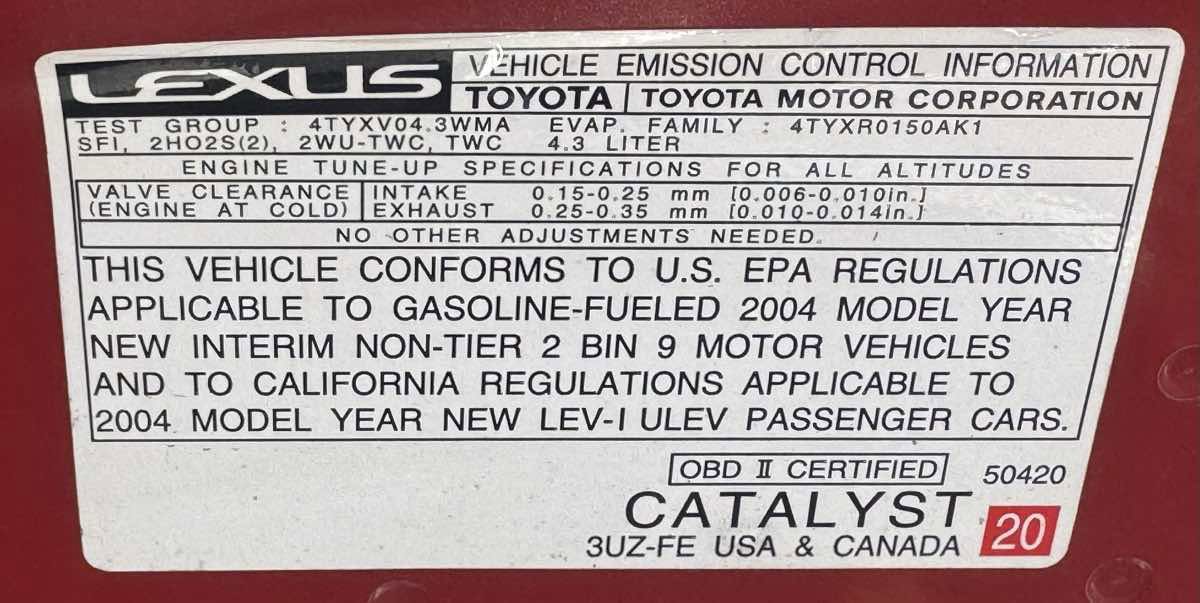 Used 2004 Lexus SC 430 Convertible image 23