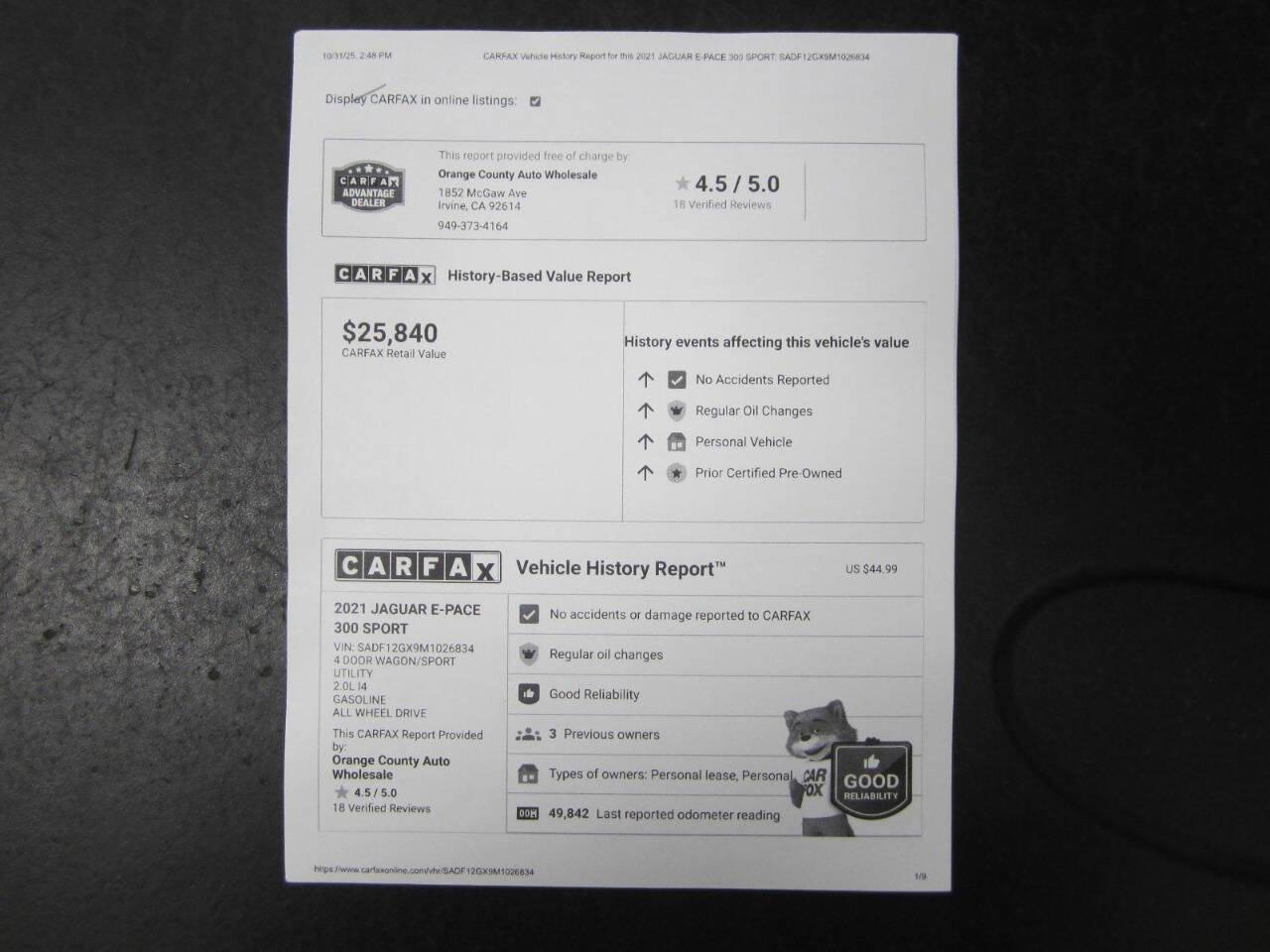 Used 2021 Jaguar E-PACE 300 Sport image 36