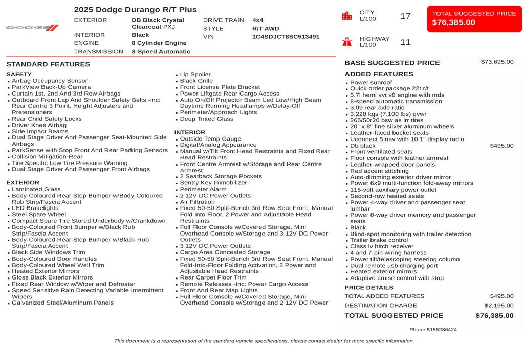 Used 2025 Dodge Durango R/T AWD/4WD image 3