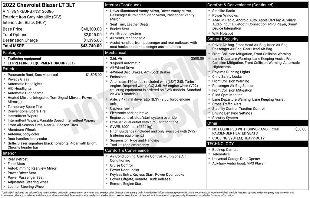 Used 2022 Chevrolet Blazer LT image 41