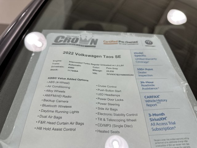 Certified 2022 Volkswagen Taos SE image 40
