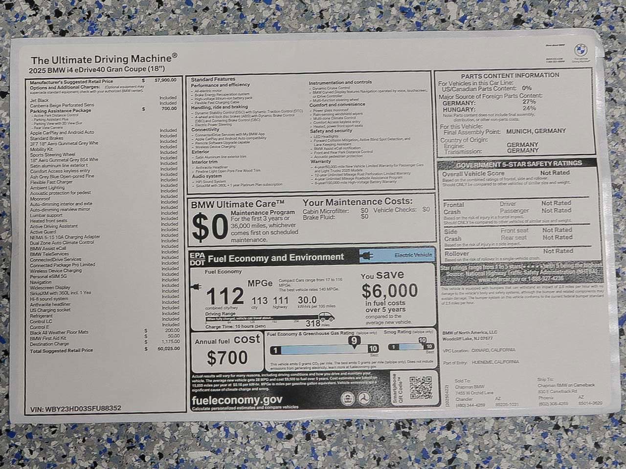Certified 2025 BMW i4 eDrive40 w/ Parking Assistance Package image 17