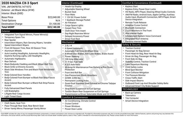 Used 2020 MAZDA CX-3 Sport image 41