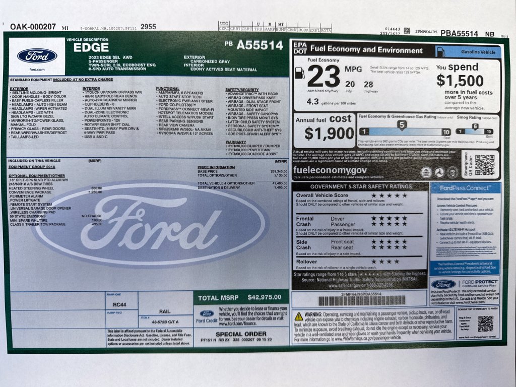 Used 2023 Ford Edge SEL w/ Convenience Package AWD/4WD image 25