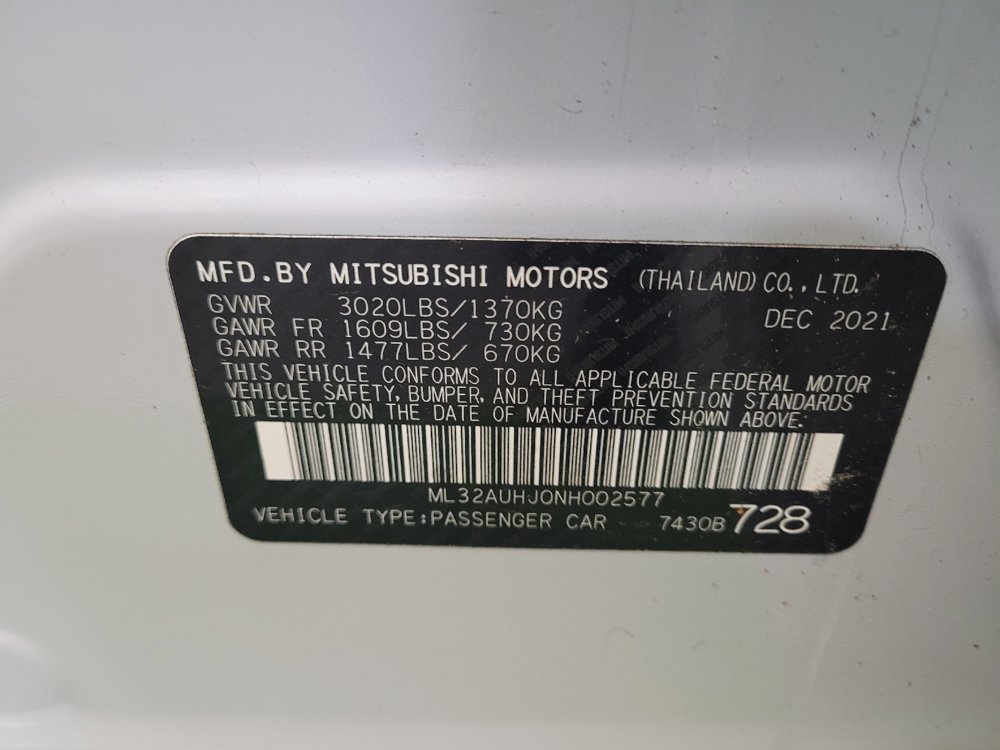 Used 2022 Mitsubishi Mirage ES FWD image 33