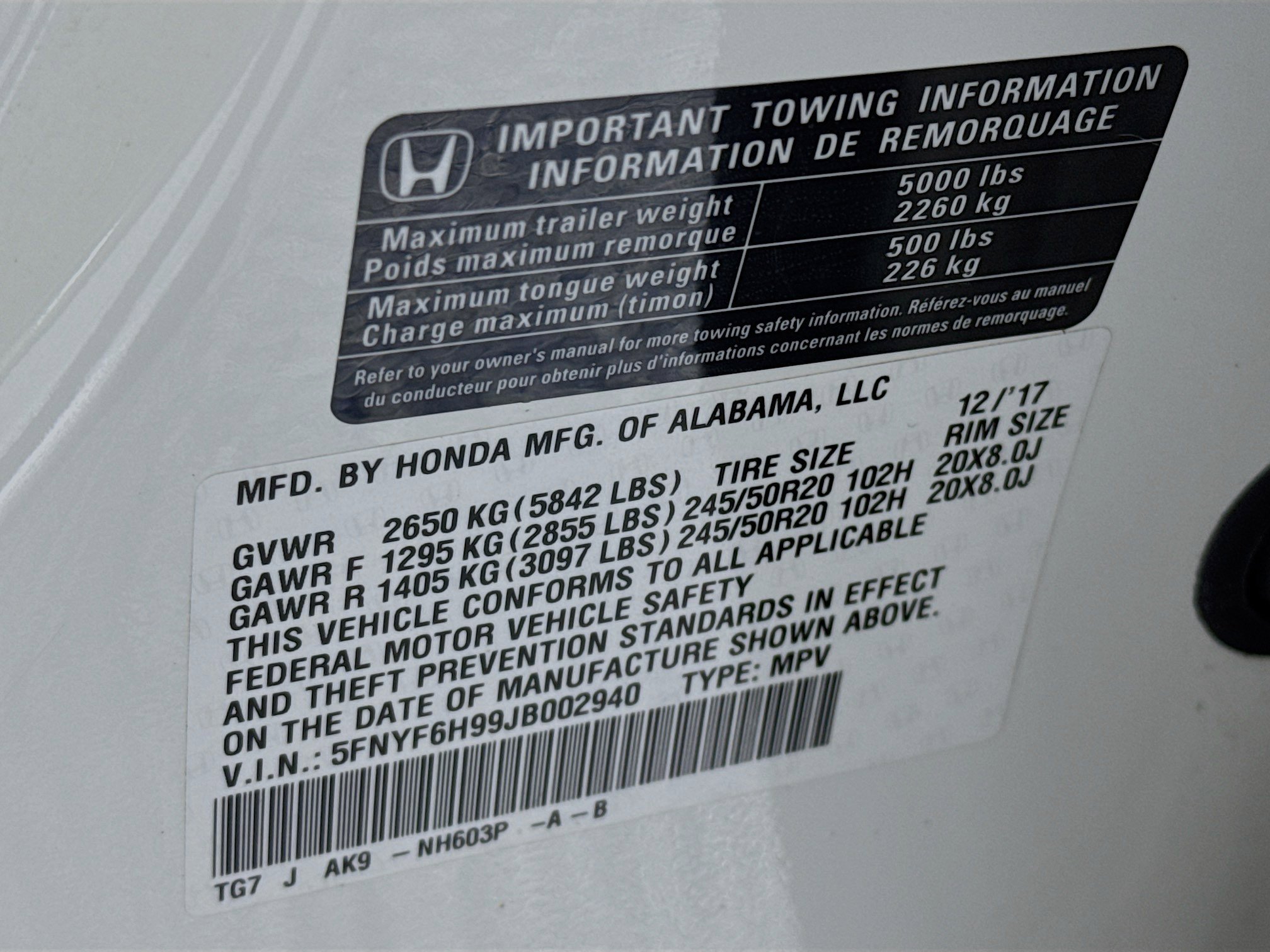 Certified 2018 Honda Pilot Touring image 35