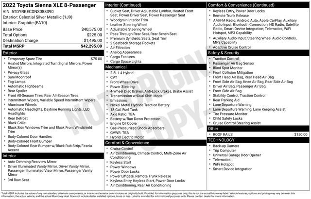 Used 2022 Toyota Sienna XLE FWD image 32